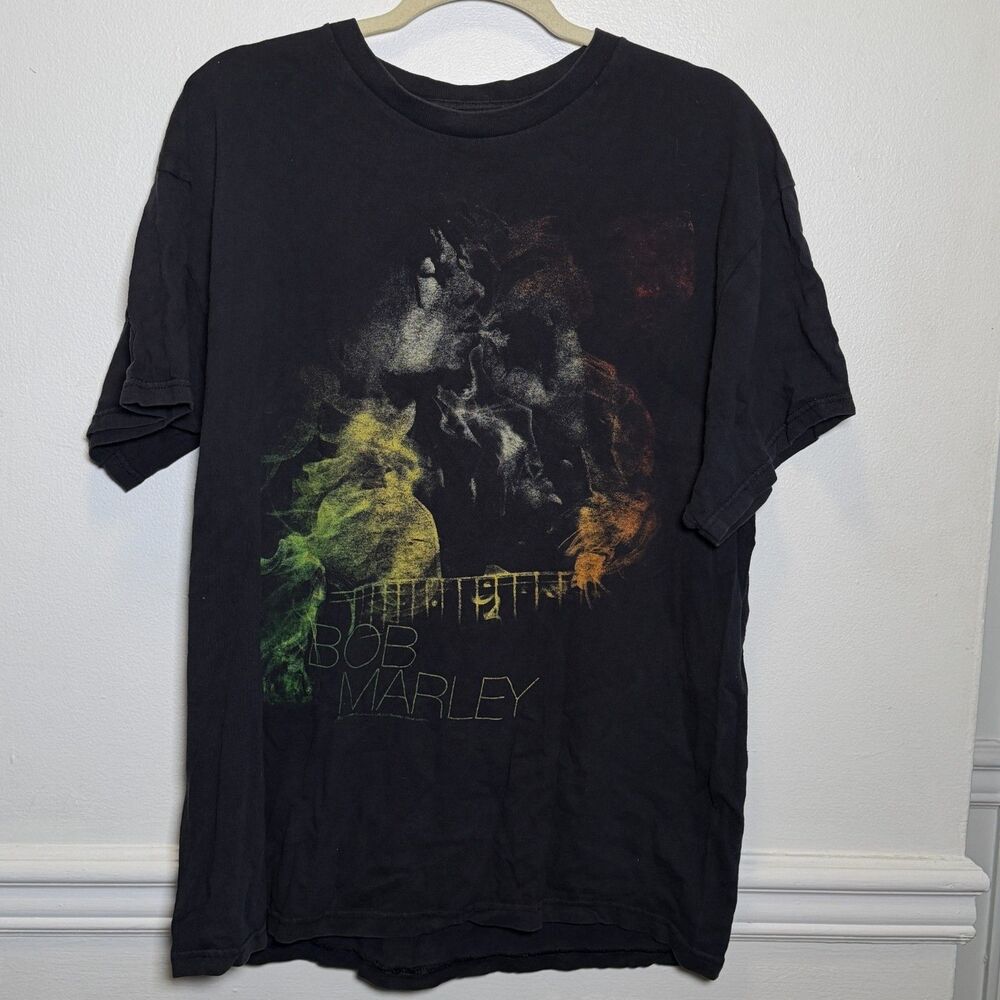 Vintage Bob Marley Zion Rootswear T Shirt XL Reggae Rasta Graphic Tee Faded
